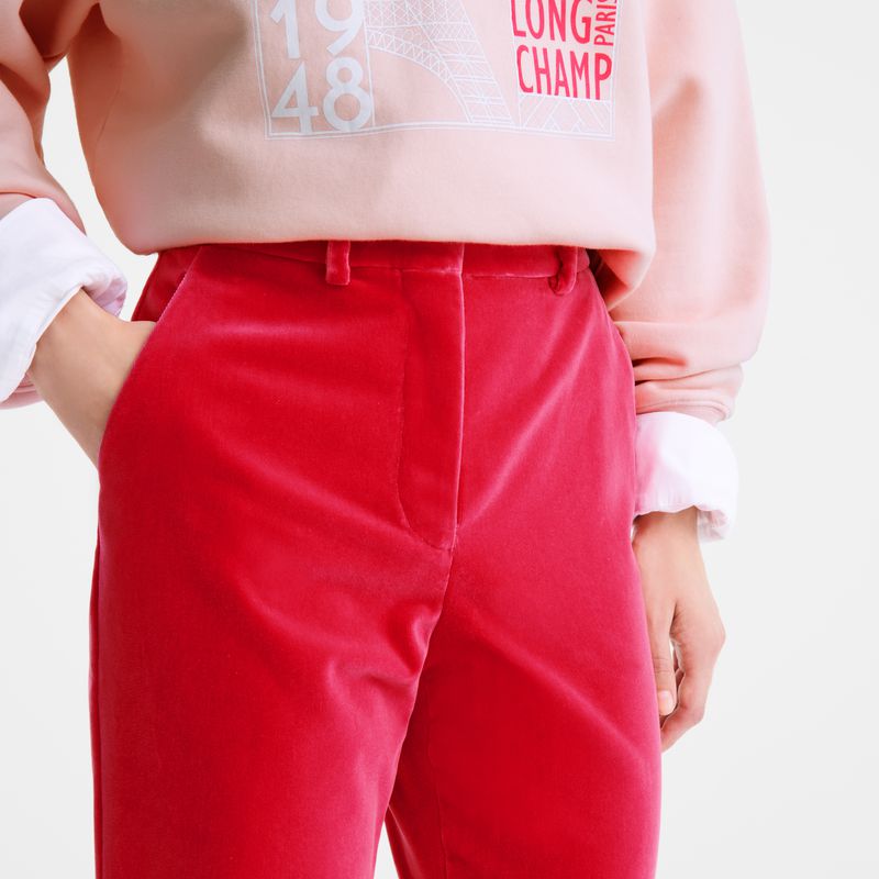 Women Longchamp Velvet Pants Pink | Thailand-527FJKCZT