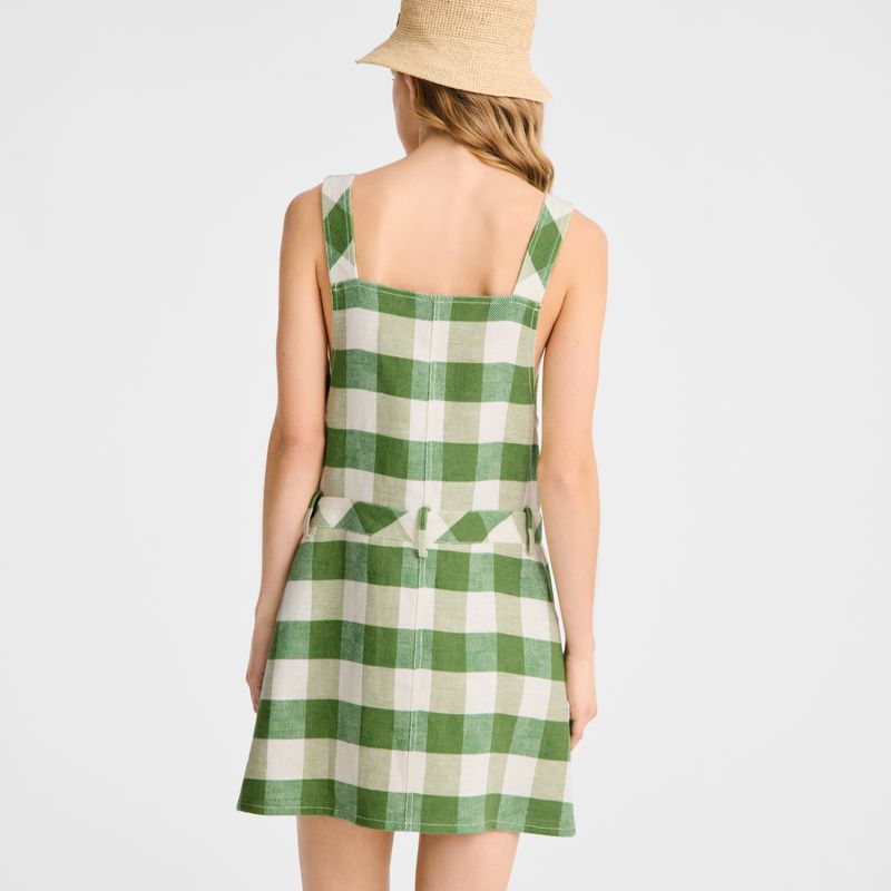Women Longchamp Vichy Jacquard Dress Green | Thailand-213CZITAW
