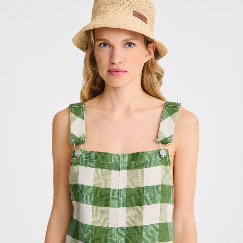 Women Longchamp Vichy Jacquard Dress Green | Thailand-213CZITAW
