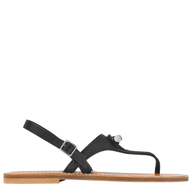 Women Longchamp X K.Jacques Sandals Black | Thailand-401CPWKFR