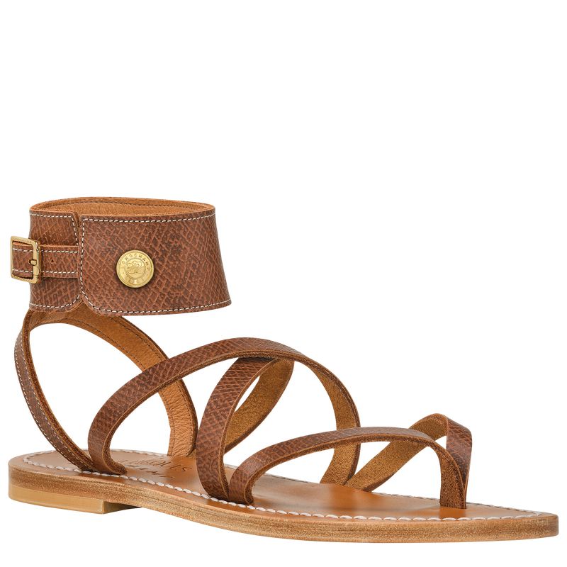 Women Longchamp X K.Jacques Sandals Brown | Thailand-638OWMHGT