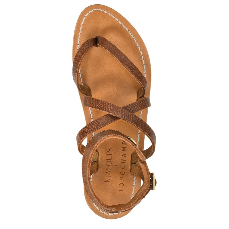 Women Longchamp X K.Jacques Sandals Brown | Thailand-638OWMHGT