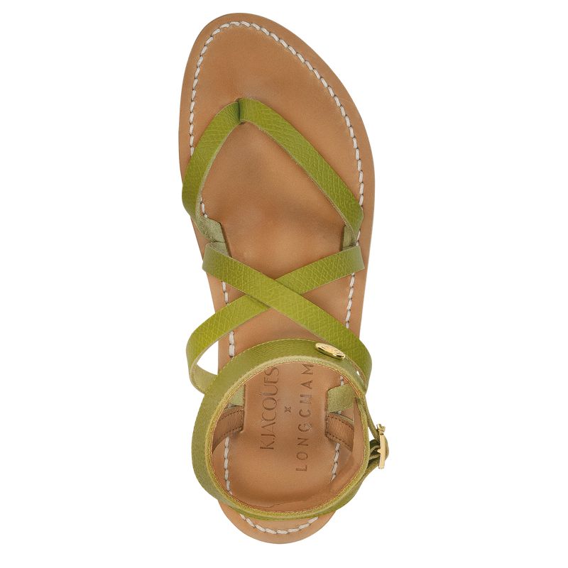 Women Longchamp X K.Jacques Sandals Green | Thailand-490INLEXO