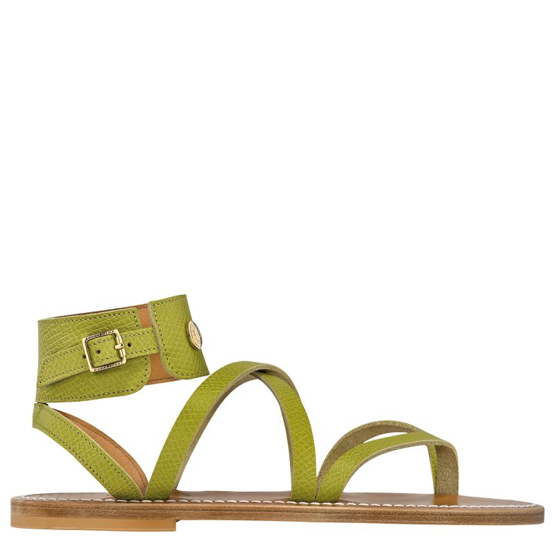 Women Longchamp X K.Jacques Sandals Green | Thailand-490INLEXO