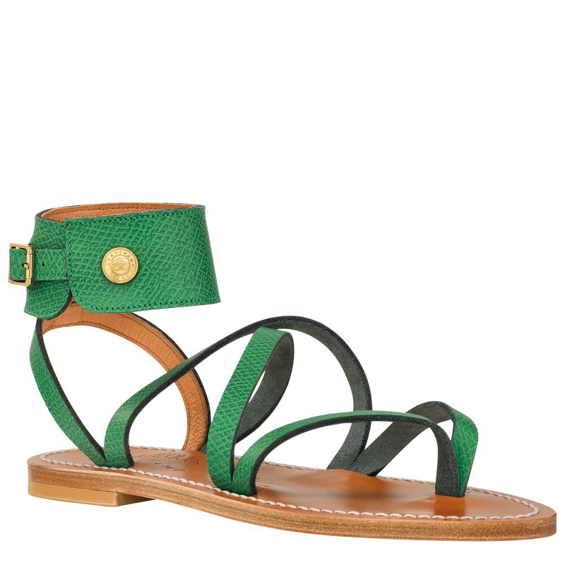 Women Longchamp X K.Jacques Sandals Green | Thailand-654AJVHET