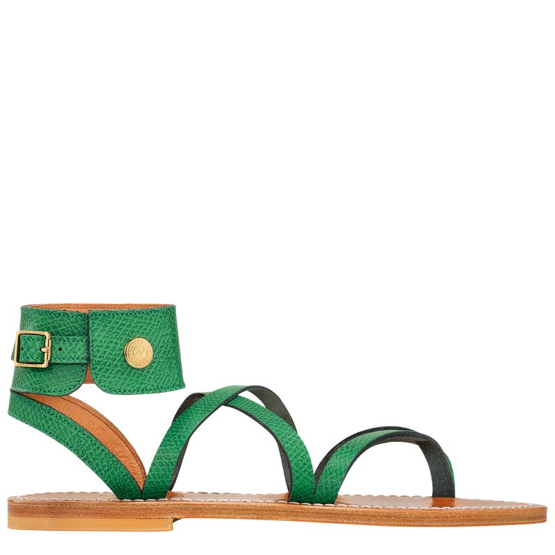 Women Longchamp X K.Jacques Sandals Green | Thailand-654AJVHET