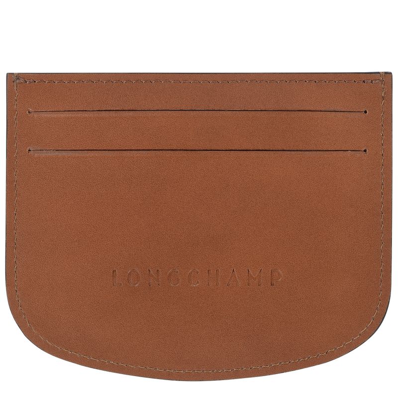 Women Longchamp Épure Card Holder Brown | Thailand-012OHFBZY