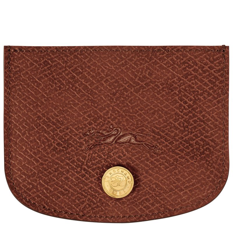 Women Longchamp Épure Card Holder Brown | Thailand-791BDWNYX