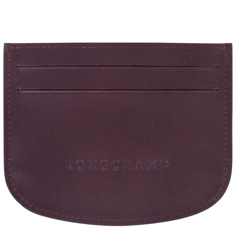 Women Longchamp Épure Card Holder Dark Purple | Thailand-043UVWCBX