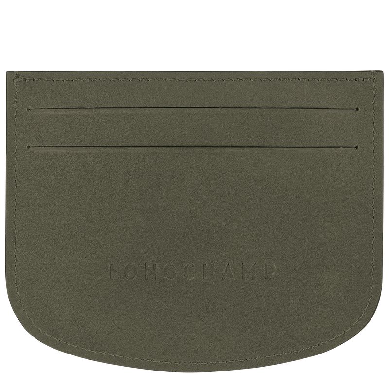 Women Longchamp Épure Card Holder Khaki | Thailand-503ODVFSJ