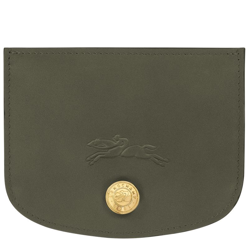 Women Longchamp Épure Card Holder Khaki | Thailand-503ODVFSJ