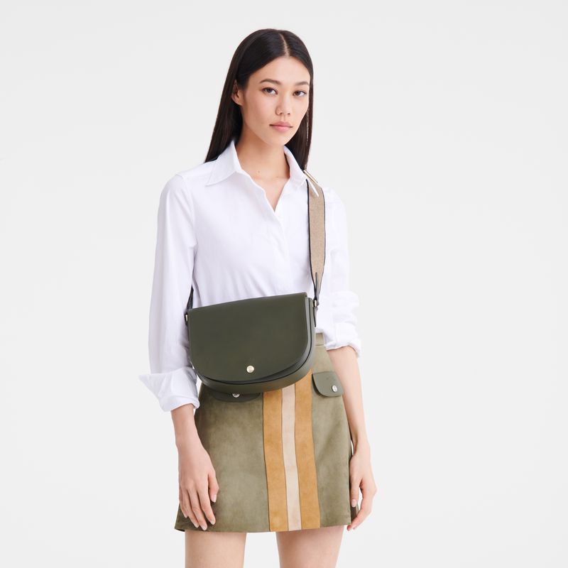 Women Longchamp Épure M Crossbody Bag Khaki | Thailand-612JZUITK