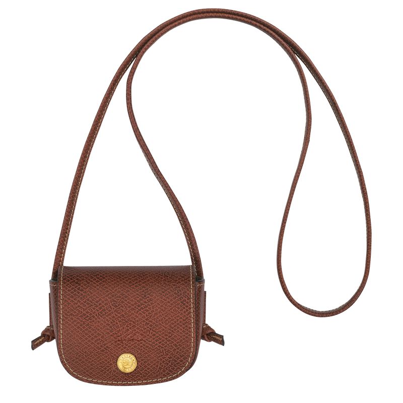 Women Longchamp Épure With Leather Lace Coin Purse Brown | Thailand-750BZVJNE